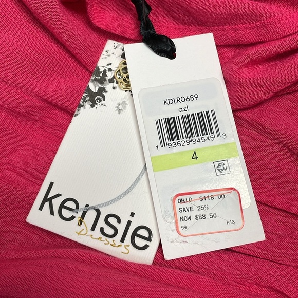 NWT Kensie Flutter Cap Sleeve Wide Leg Crop Jumpsuit Tie Waist Azalea Pink 4 - Picture 14 of 16